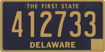 DE license plate 412733