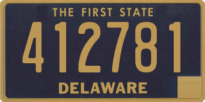 DE license plate 412781