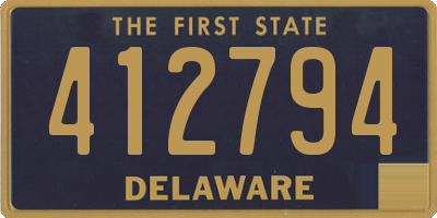 DE license plate 412794