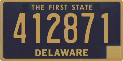 DE license plate 412871
