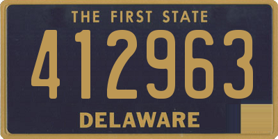 DE license plate 412963