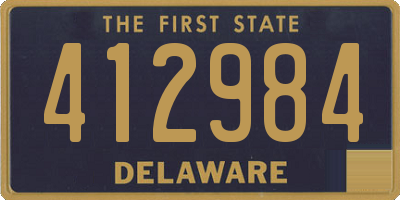 DE license plate 412984