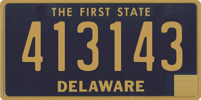 DE license plate 413143
