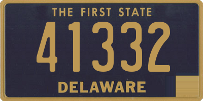 DE license plate 41332