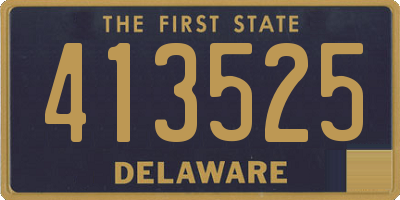 DE license plate 413525
