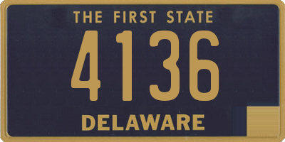 DE license plate 4136