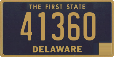 DE license plate 41360