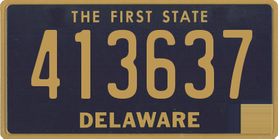 DE license plate 413637