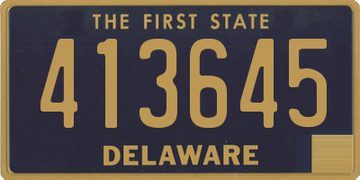 DE license plate 413645