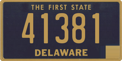 DE license plate 41381