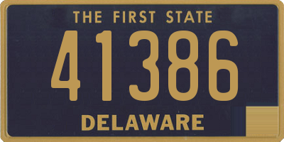 DE license plate 41386