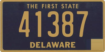 DE license plate 41387