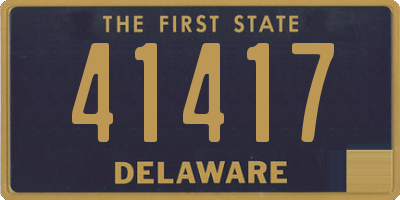 DE license plate 41417