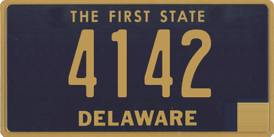 DE license plate 4142