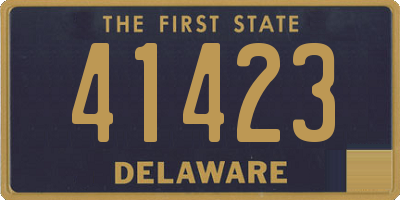 DE license plate 41423