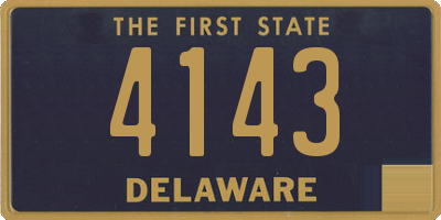 DE license plate 4143