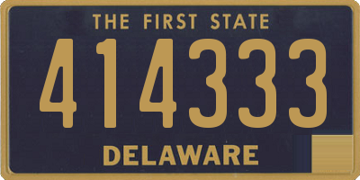 DE license plate 414333