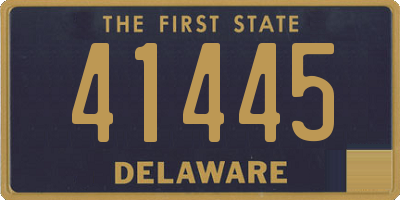 DE license plate 41445