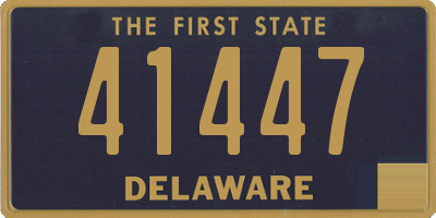 DE license plate 41447