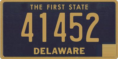 DE license plate 41452