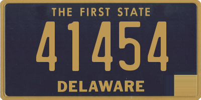 DE license plate 41454