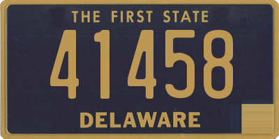 DE license plate 41458