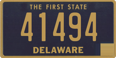 DE license plate 41494