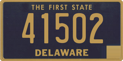 DE license plate 41502