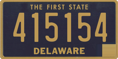 DE license plate 415154