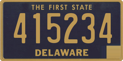 DE license plate 415234