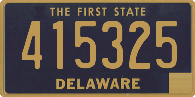 DE license plate 415325