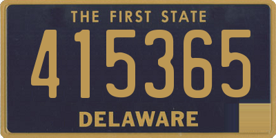 DE license plate 415365