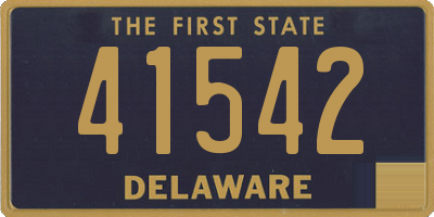 DE license plate 41542
