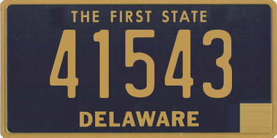 DE license plate 41543