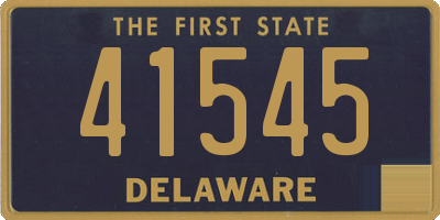 DE license plate 41545