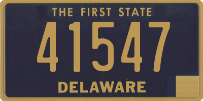 DE license plate 41547