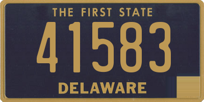 DE license plate 41583