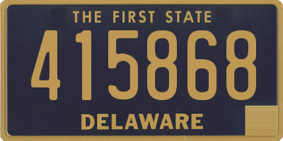 DE license plate 415868