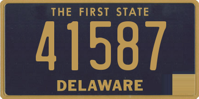 DE license plate 41587