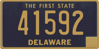 DE license plate 41592