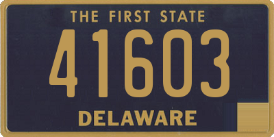 DE license plate 41603