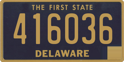 DE license plate 416036