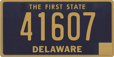 DE license plate 41607