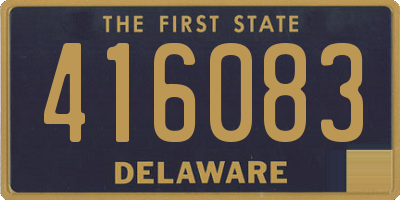DE license plate 416083