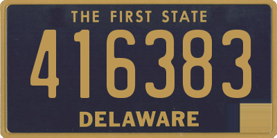 DE license plate 416383