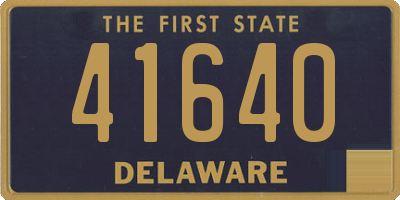 DE license plate 41640