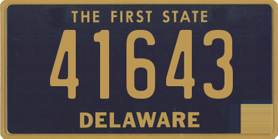 DE license plate 41643
