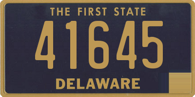 DE license plate 41645