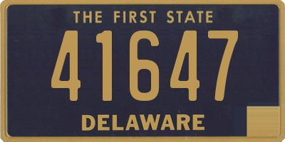 DE license plate 41647