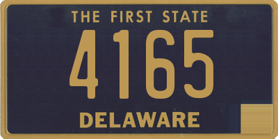 DE license plate 4165